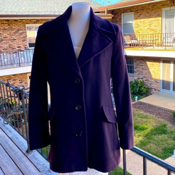 Calvin Klain Peacoat Wool Buttons Closure - Picture 2 of 8